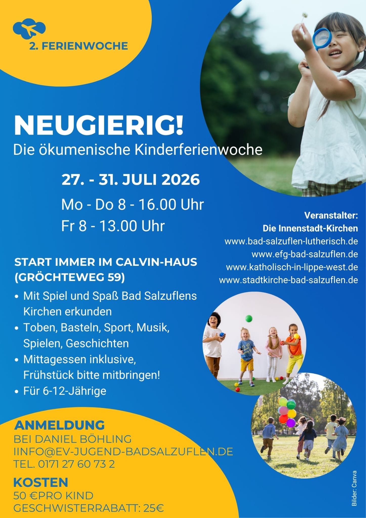 Flyer der Kinderbibelwoche in Bad Salzuflen