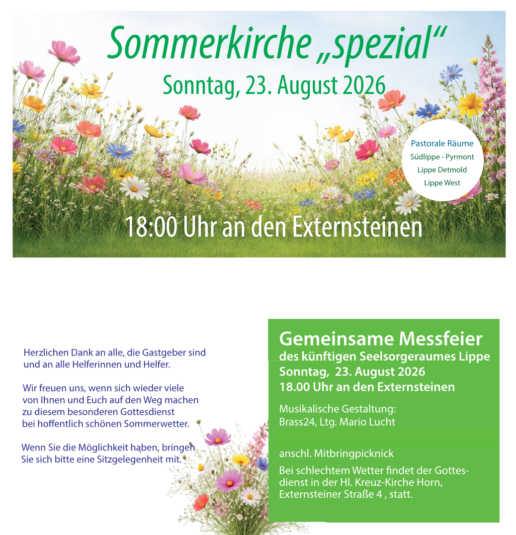 Sommerkirche Plakat 2026 Externsteine